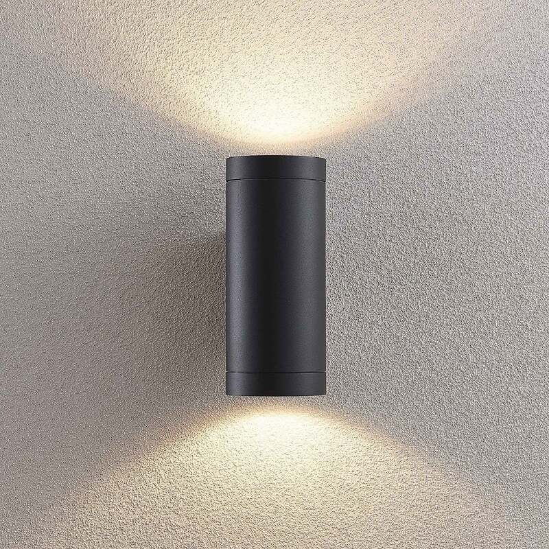 Lucande Außenwandleuchte Thomke 2-flammig LED Gartenlampe anthrazit IP65 25,2cm - 4251096569322