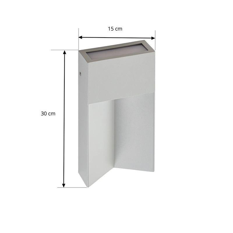 Kaholo LED-Außenwandleuchte eckig Aluminium IP44 hellgrau Gartenlampe Leuchte - 4255830907692