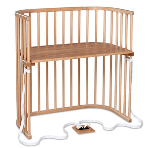 B-Ware Babybay Boxspring Beistellbett Buche Beige 96x54x96,5 cm höhenverstellbar