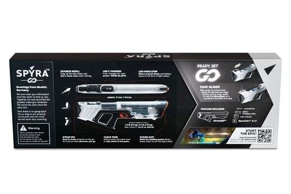 SPYRA GO Wasserpistole für Kinder ab 8 Jahren mit LED-Display und 9000 Blasts - 4260747380407