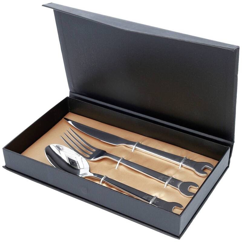 KS Tools Besteckset Set Edelstahl Silber Besteck Tafelbesteck Essbesteck 3-tlg - 4042146800829