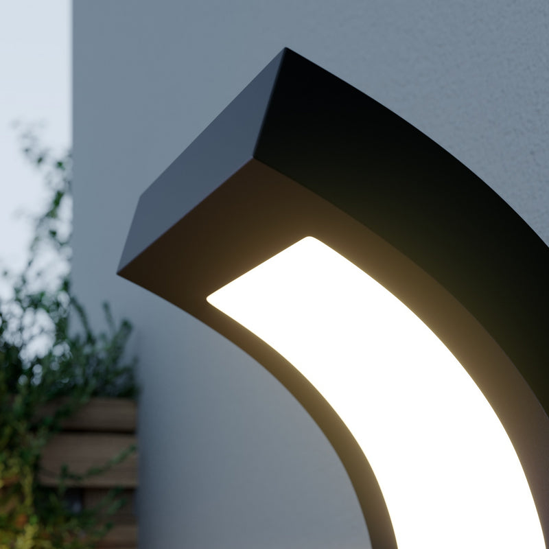 Arcchio Außenwandleuchte Advik Wandleuchte LED IP65 grafitgrau Metall Lampe - 4251096566338