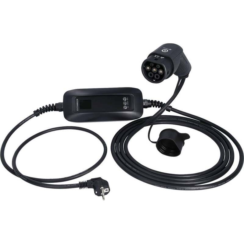 KS Tools Ladestation Ladegerät mobile Ladestation Typ 2 Mode 2 schwarz 5.3 Meter - 4042146865224