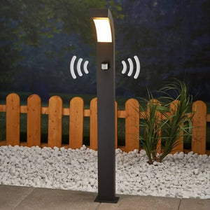 B-Ware Lucande Wegeleuchte Gartenleuchte Lennik LED Pollerleuchte anthrazit 100cm IP54