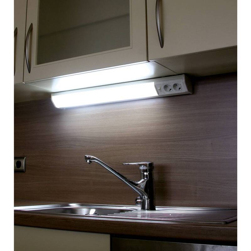 Heitronic LED-Unterbauleuchte Bonn 15W warmweiß Lampe Aluminium 762mm weiß - 4002940281460