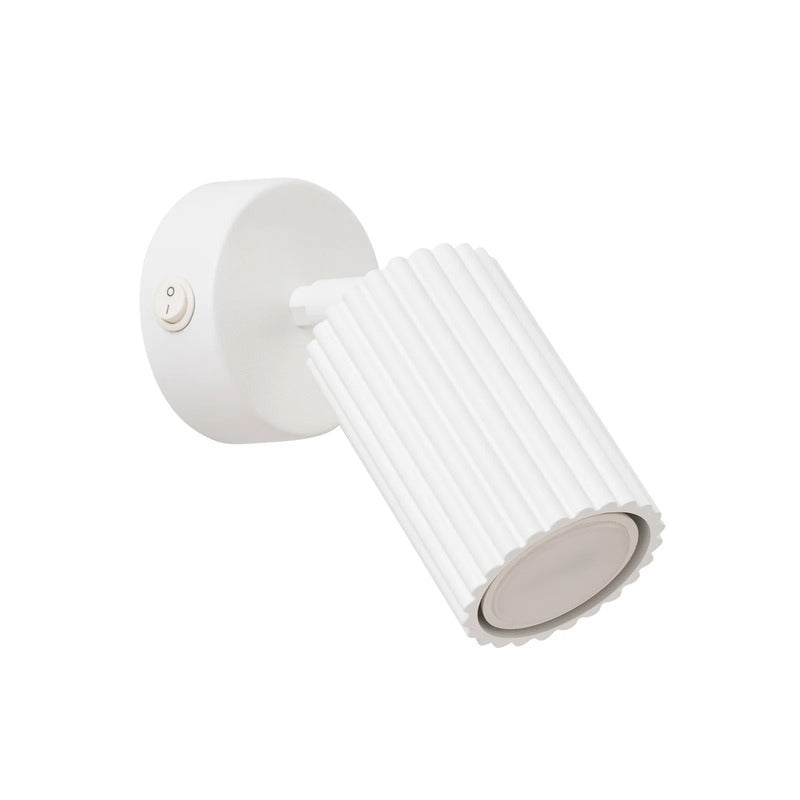 Wandstrahler Karbon Wandleuchte LED Lampe mit Schalter Aluminium weiß 16cm - 5907073000195