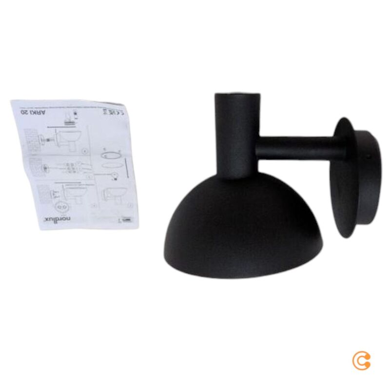 Nordlux Außenwandleuchte Arki schwarz Gartenlampe Wandleuchte dimmbar IP54 Ø20cm - 5701581280175