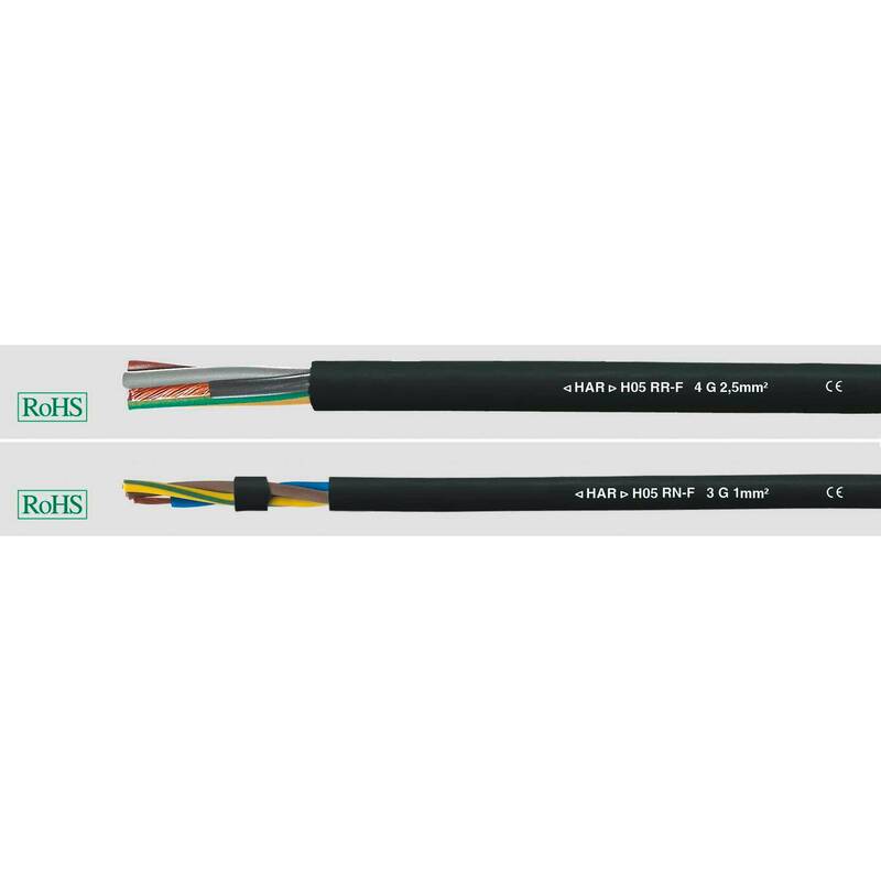 Helukabel Gummischlauchleitung Kabel H05RR-F Leitung 4 G 0.75 mm² Schwarz 100 m - 2050005622248