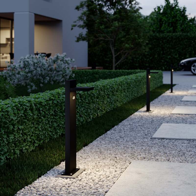 Lucande Wegeleuchte Pollerleuchte LED Sensor grafitgrau Außenleuchte anthrazit 6 - 4251096556742