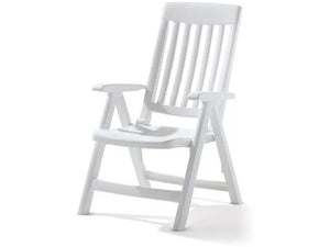 Sieger Klappsessel Palma Gartenstuhl Relaxsessel 4-fach verstellbar weiß