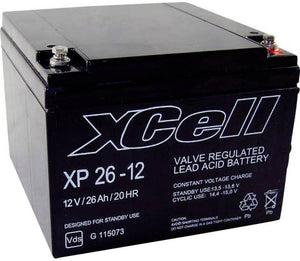 B-Ware XCell XP2412 XCEXP2612 Bleiakku 12 V 26 Ah Blei-Vlies (AGM) 165 x 127 x 176 mm