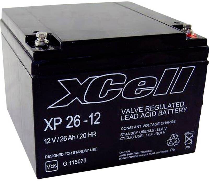 XCell XP2412 XCEXP2612 Bleiakku 12 V 26 Ah Blei-Vlies (AGM) 165 x 127 x 176 mm - 2050003638715