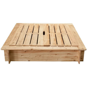 B-Ware Andrewex Sandkasten Fichtenholz 120x120cm Spielplatz Garten Spielzeug Kinder