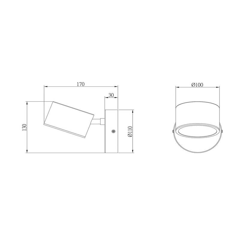 Lucide Wandleuchte Wandlampe Gian LED schwarz Metall Touchdimmer 2700 K Ra90873 - 5411212441997