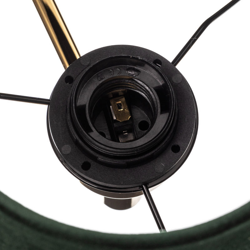 Argon Wandleuchte Lampe Polo Plus Textilschirm messing grün - 5902553231083