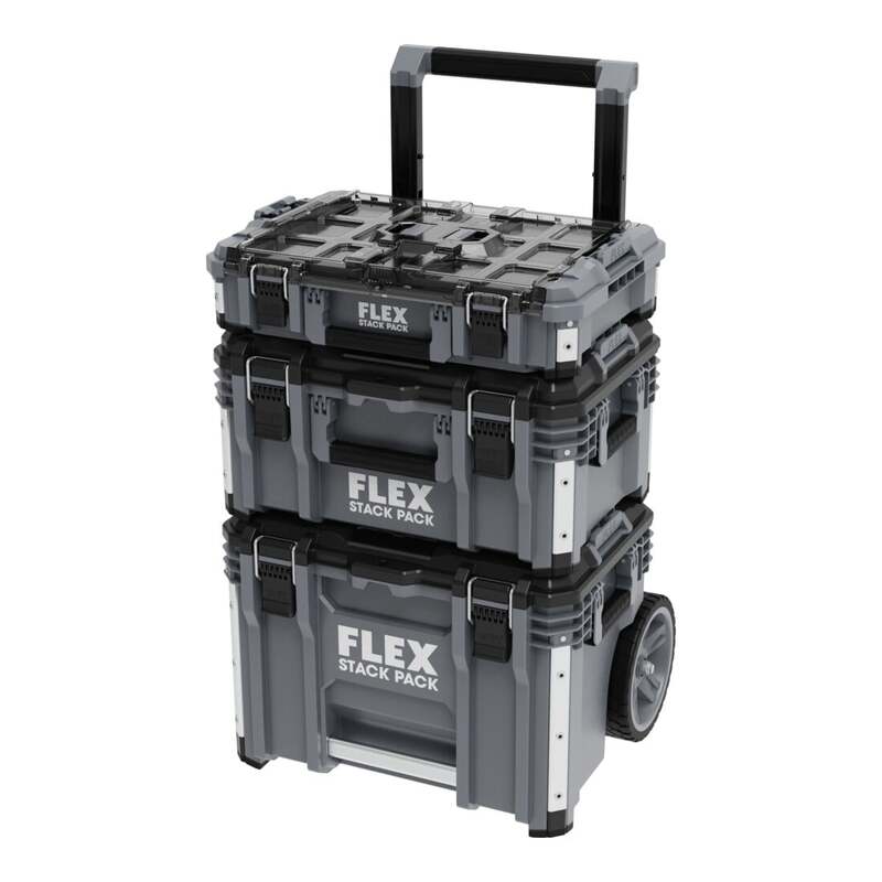 FLEX Transportkofferset Aufbewahrungssystem Trolley Werkzeugbox Organizer IP65 - 4030293253018