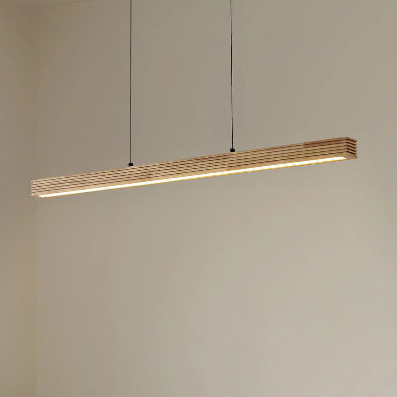 Lucande Hängeleuchte Emara LED Pendelleuchte dimmbar Eiche hellbraun schwarz - 0000010040464