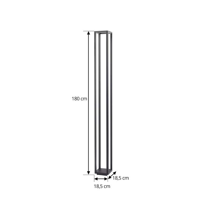 Lucande LED-Außenleuchte Thorvid 180 cm schwarz IP65 8 W 1000 lm 3000 K - 4251911787092
