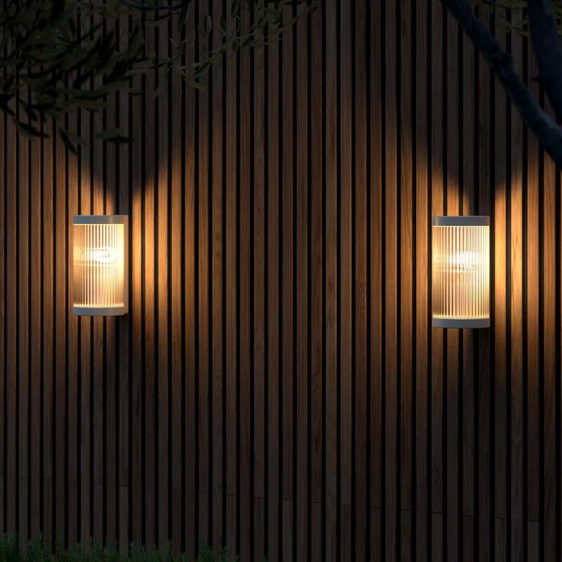 Nordlux Außenwandleuchte Coupar LED Gartenlampe Wandleuchte dimmbar weiß 25cm - 5704924010606