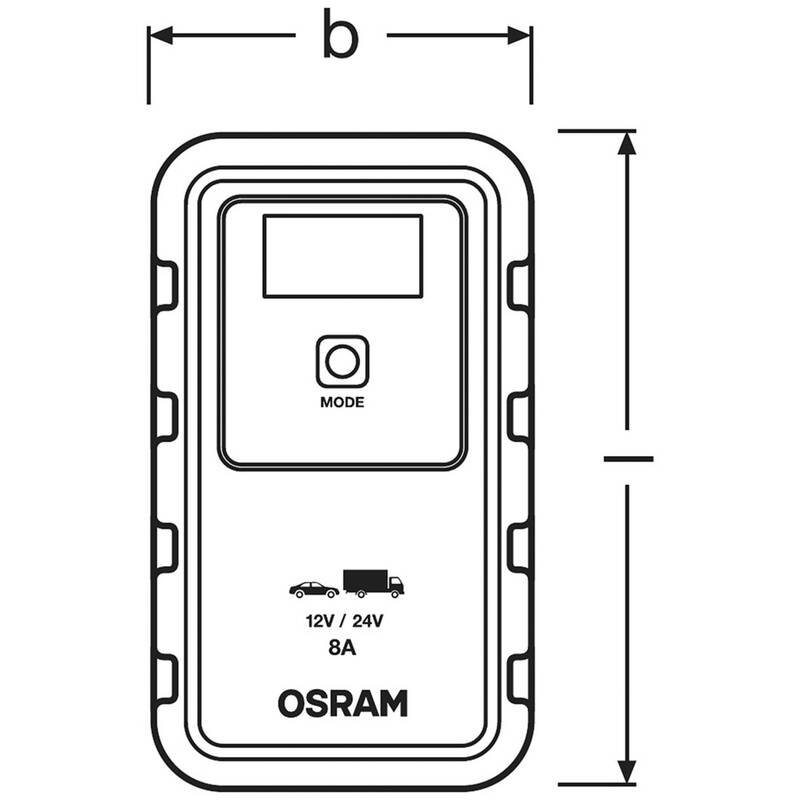 Osram Automotive Automatikladegerät Ladegerät 12V 24V 4A 8A IP65 Akkutest - 4052899620544