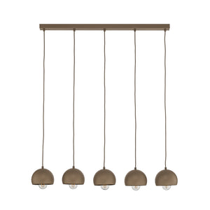 B-Ware Hängelampe Sool 5-flammig LED Pendelleuchte dimmbar beige matt Stahl 95cm