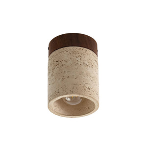 B-Ware Lucande Deckenleuchte Carlotta LED Lampe dimmbar Beton beige Ø12cm 16,5cm