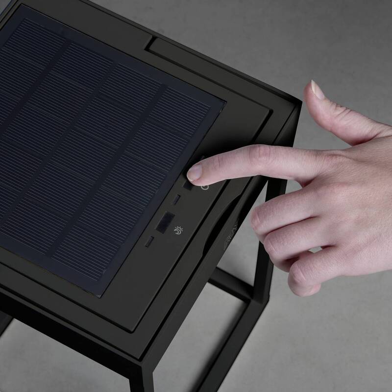 Konstsmide Solar-Dekoleuchte Portofino LED Wandleuchte warmweiß schwarz 3.7W - 7318307815757