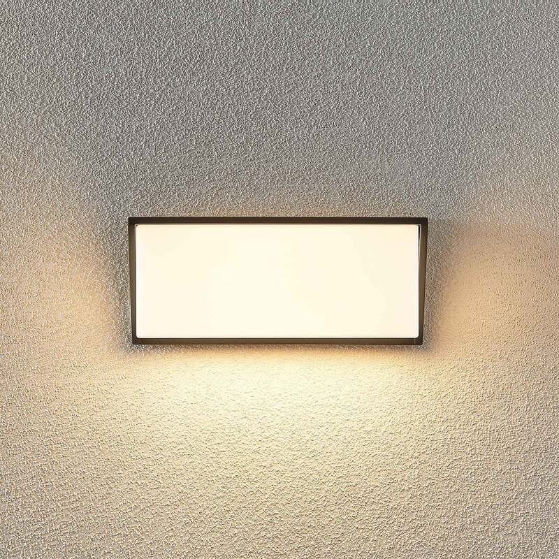 Lindby Außenleuchte Wandlampe LED dunkelgrau IP65 Außenlampe warmweiß 25 cm - 4251911706185