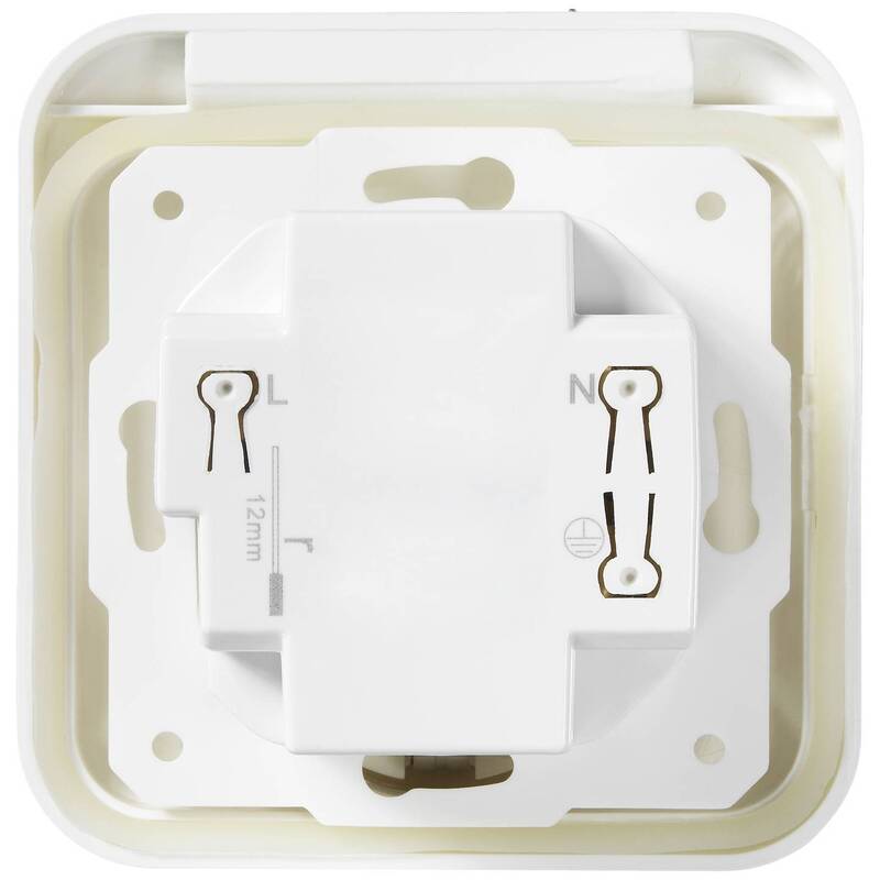 SYGONIX IP44 Unterputz-Fehlerstrom-Sicherheitssteckdose 3600 W 16 A Weiß - 4064161260242