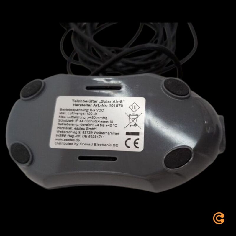 Esotec Solar Teichbelüfter 120l/h Luftpumpe Handtuchheizkörper 1,5W IP65 - 4260057862723