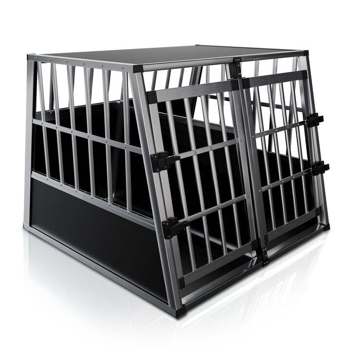 Hundebox Auto Hundetransportbox Alu für große Hunde Kofferraum Rücksitz XL - 4260304765616