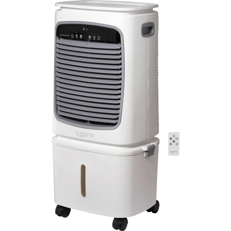 Sygonix Luftkühler 80W Klimagerät Ventilator mit Fernbedienung Timer Weiß Kühler - 4064161489520