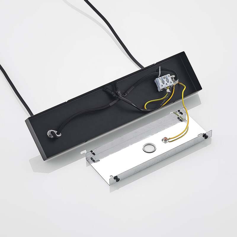 Lindby Hinai Hängeleuchte Deckenlampe Pendelleuchte Lampe E27 schwarz grau weiß - 4251911724646