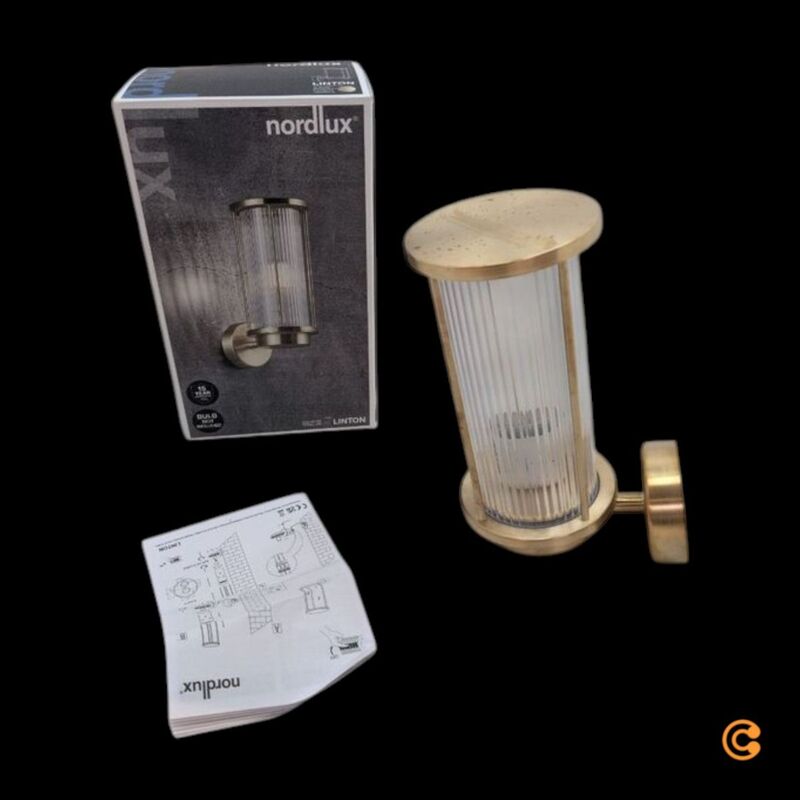 Nordlux Außenwandleuchte Linton Gartenleuchte messing IP54 30cm hoch dimmbar - 5704924011047