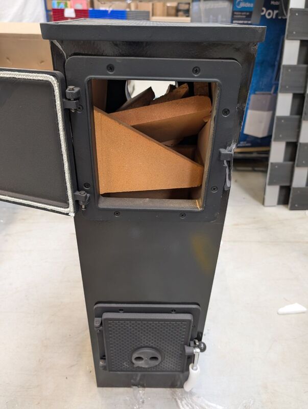 Accente Werkstattofen Toba 2.0 Heizgerät Stahl Schwarz 6 kW Keramott Brennraum - 4007876511872