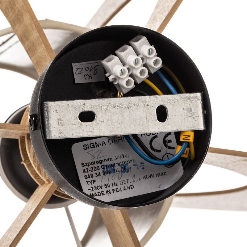 SIGMA Deckenleuchte Modern C M Deckenlampe Leuchte Lampe mit Holz-Lamellen Ø50cm - 5902335267927
