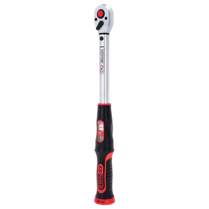 KS Tools Drehmomentschlüssel 10-50 Nm mit Knarre Vierkant massiv 10 mm 460g - 4042146952238