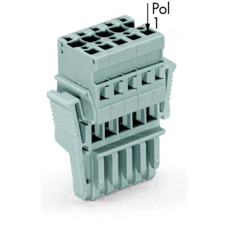 WAGO 769-112/021-000 Federleiste Grau Steckverbinder Reihenklemmen Stecker - 4044918472043