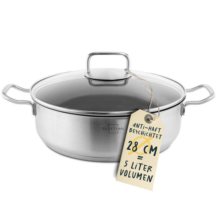 Silberthal Servierpfanne Bratpfanne Deckel Pfanne vielseitig Induktion 28cm812 - 4260470463071