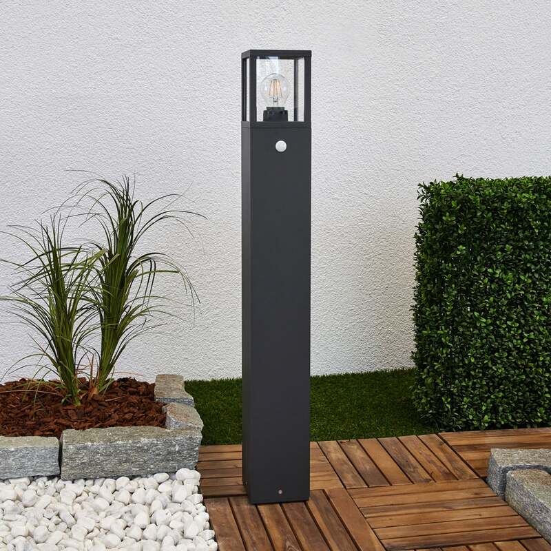 Lucande Wegeleuchte Klemens LED Gartenleuchte anthrazit 90cm mit Bewegungsmelder - 4251096538786