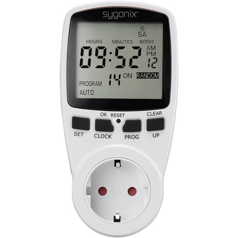 DIGITALE WOCHENZEITSCHALTUHR SYGONIX TM2 mit 16 Programmen und Timer-Funktion - 4053199520114