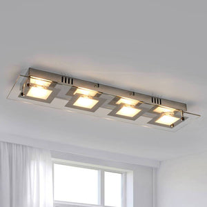 B-Ware Lindby Längliche LED-Deckenlampe Deckenlampe Lampe Leuchte Manja mit Chrom LED