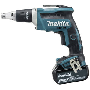 B-Ware Makita Akku-Schrauber DFS452RTJ 18V 5Ah Li-Ion Schrauber mit Gürtelklip Licht