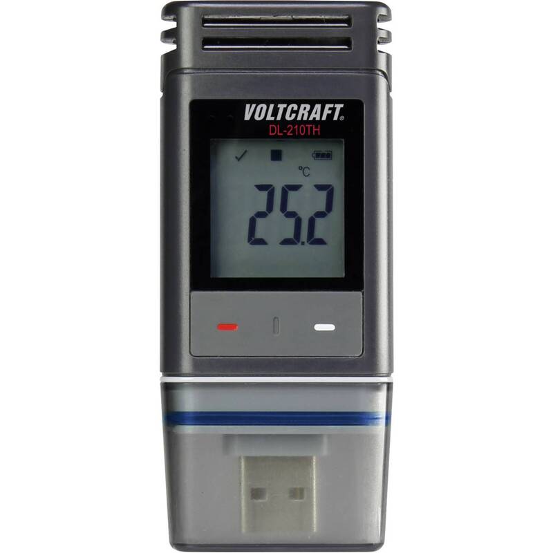VOLTCRAFT Temperatur-Datenlogger DL-210TH Luftfeuchte-Logger IP65 USB - 4016139081281