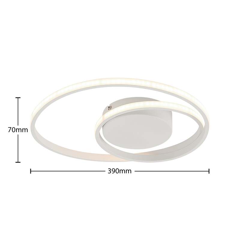 Lindby Deckenleuchte Emisua LED Lampe dimmbar CCT 2700K bis 5000K weiß Ø39cm - 4251911705720