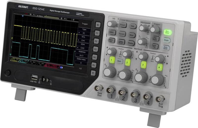 Voltcraft DSO-1204F Digital-Oszilloskop 200 MHz 4-Kanal 1 GSa/s 64 kpts 8 Bit - 4016139200040