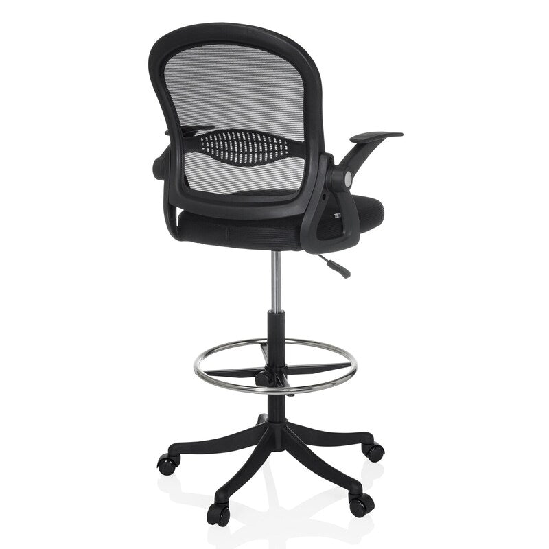 hjh OFFICE Counterstuhl Naluro Work Stoff Netzstoff abklappbare Armlehnen Stuhl - 4064323130895