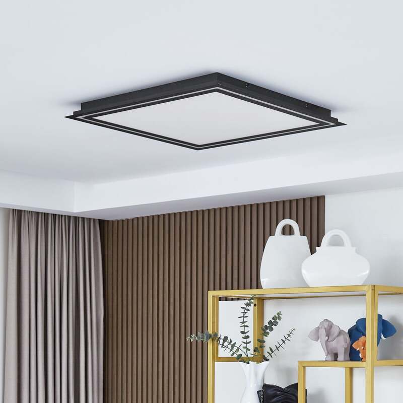 Lucande Deckenlampe Deckenleuchte LED Leicy schwarz RGB CCT Fernbedienung 64 cm - 4251911766233