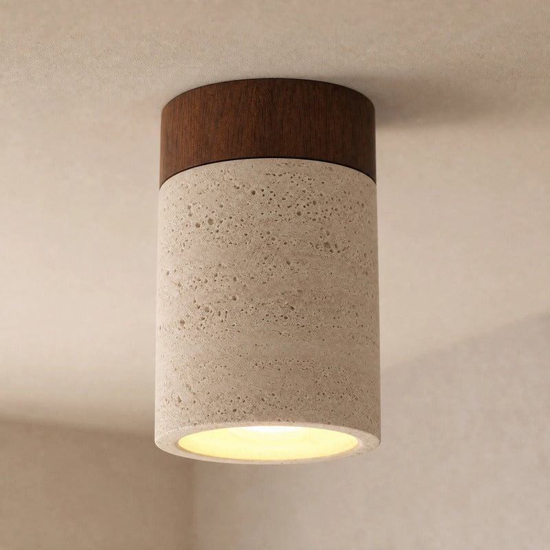 Lucande Deckenleuchte Carlotta LED Lampe dimmbar Beton beige Ø12cm 16,5cm - 0000010051060