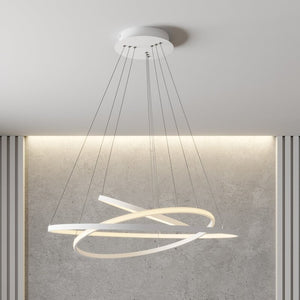 B-Ware Lucande Pendelleuchte Pendellampe LED Ezana weiß Metall Inneneinrichtung dimmbar